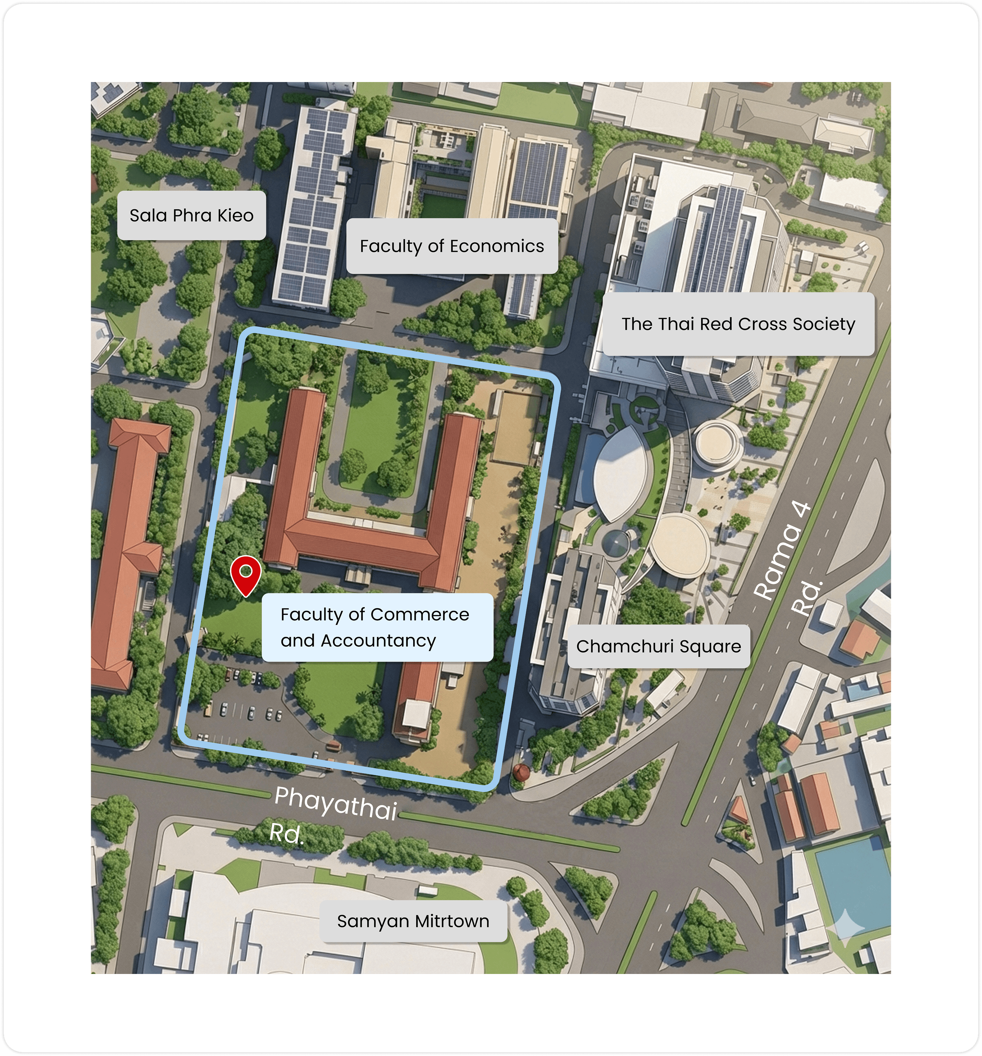 Map of Chulalongkorn Business School